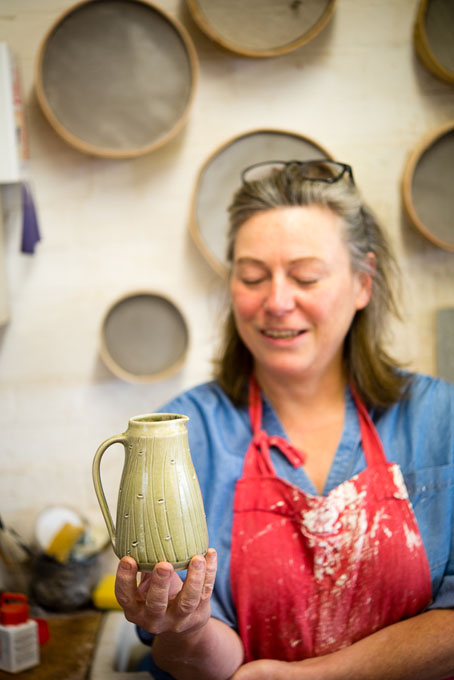Nicola Tassie in her studio in London 2016
